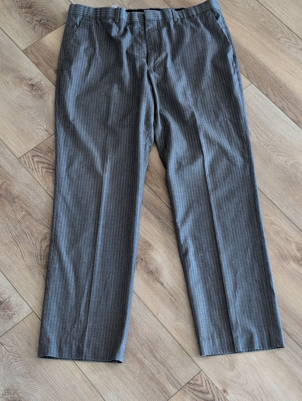 Perry Ellis Gray Pinstripe Dress Pants